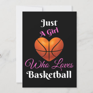 Invitation Juste Une Fille Qui Aime Le Basket-Ball
