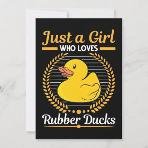 Invitation Juste Une Fille Qui Aime Le Canard En Caoutchouc