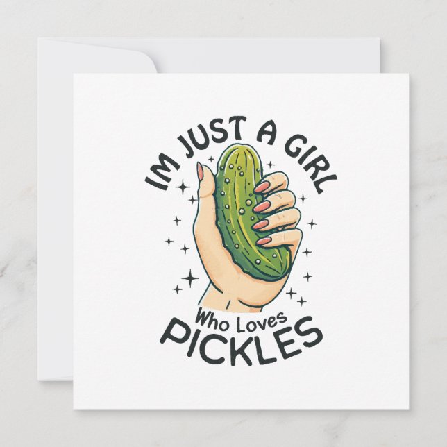 Invitation Juste Une Fille Qui Aime Les Pickles - Végétan Drô (Dos)