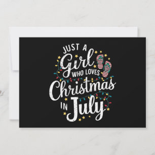 Invitation Juste une fille qui aime Noël en juillet été