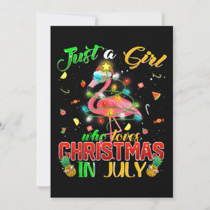 Invitation Juste Une Fille Qui Aime Noël En Juillet Mignonne 