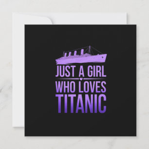 Invitation Juste une fille qui aime Titanic Parfait pour Tita