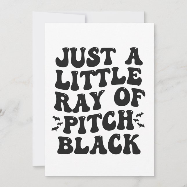 Invitation Juste une photo Ray Of Pitch Black Funny cadeau Su (Devant)