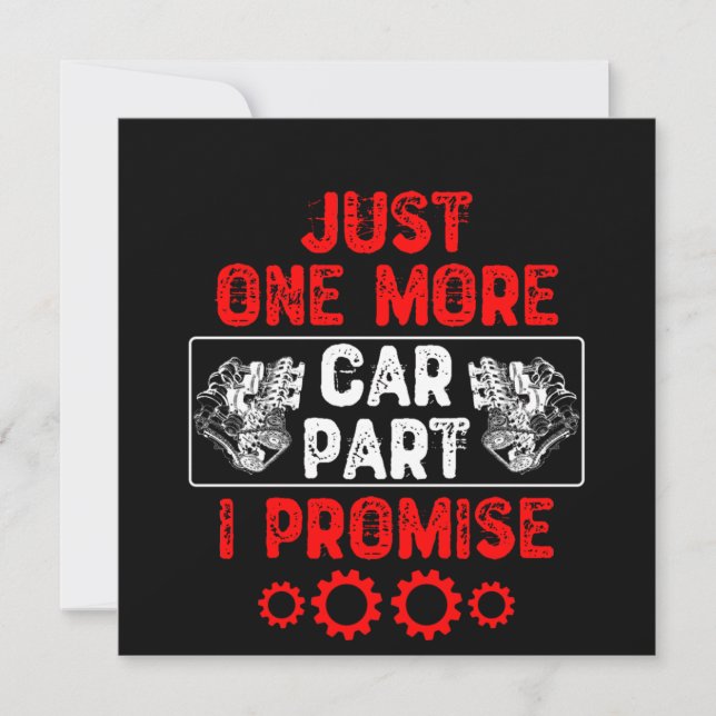Invitation Juste Une Promesse De Plus De Voiture Partie I (Devant)