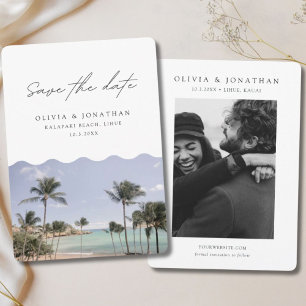 Invitation Kalapaki Beach Enregistrer la date Lihue Mariage