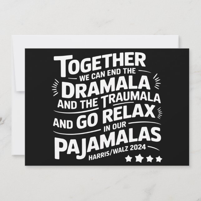 Invitation Kamala Harris 2024 Nous pouvons mettre fin à Drama (Devant)