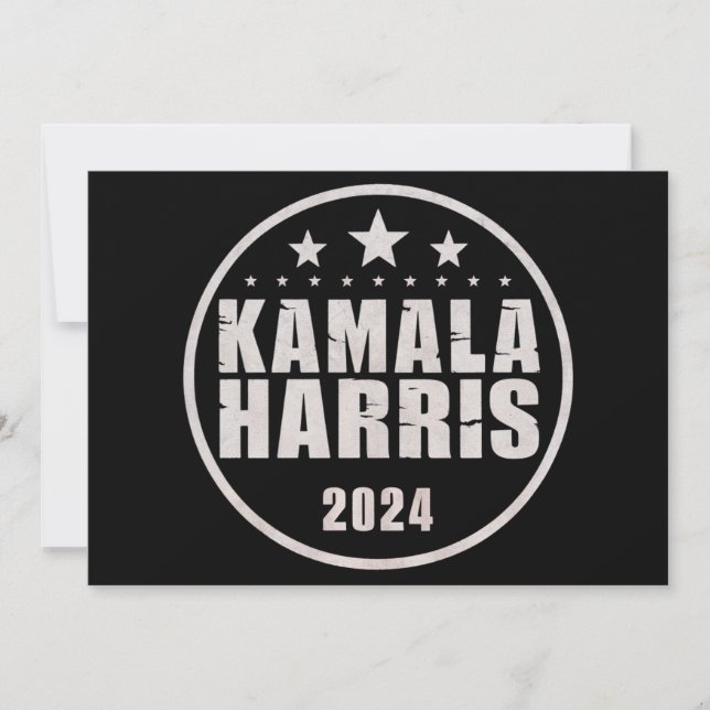 Invitation Kamala Harris 2024 Pour Les Élections Rétro Du Pré (Devant)