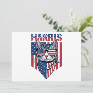 Invitation Kamala Harris pour le président 2024 Funny Cat