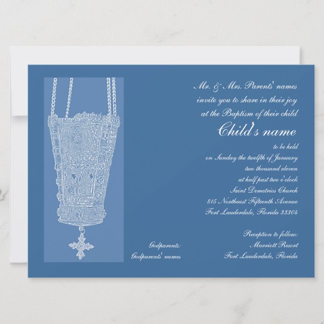 Invitation Kandili bleu (Devant)