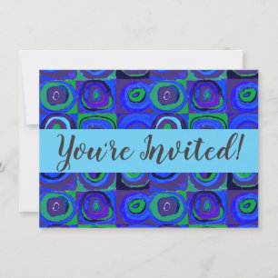 Invitation Kandinsky Farbstudie Carrés Bleus Cercle Carré