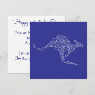 Invitation Kangourou en argot australien