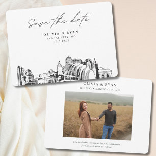 Invitation Kansas City Mariage Moderne Enregistrer la date