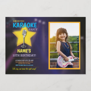 Invitation Karaoke Anniversday Party Dance Star Photo