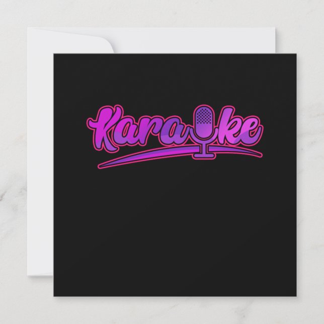 Invitation Karaoke Microphone Mic Chanter Musique Chanson Cad (Devant)