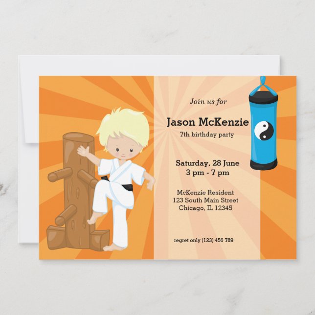 Invitation Karate Kids (Devant)