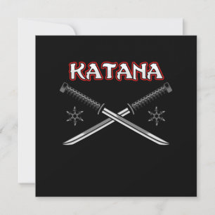 Invitation Katana Sword Ninja Art japonais Japon Samurai Cade