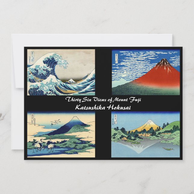 Invitation Katsushika Hokusai - 36 Vues sur le Mont Fuji (Devant)