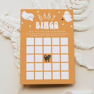 Invitation Kawaii Halloween Baby shower Bingo Game Card