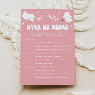 Invitation Kawaii Halloween Plus Ou Moins Baby shower Jeu