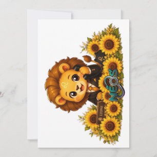 Invitation Kawaii Zodiaque Neos Lion