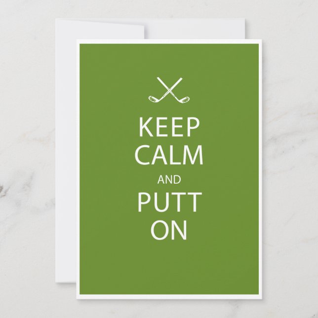 Invitation Keep Calm - Golf 50th Birthday (Devant)
