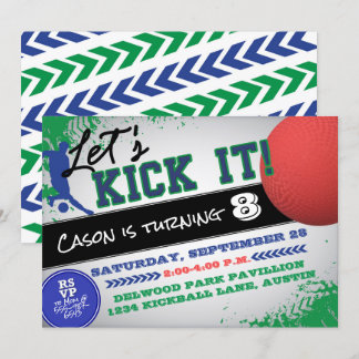 Invitation Kickball Boy Sports Anniversaire