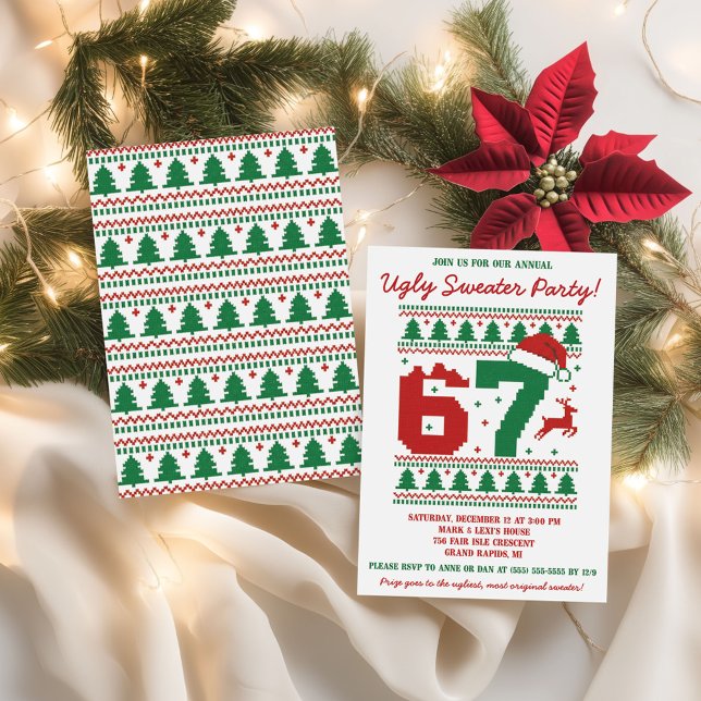 Invitation Kids' 67 Ugly Sweater Holiday Party (Créateur téléchargé)