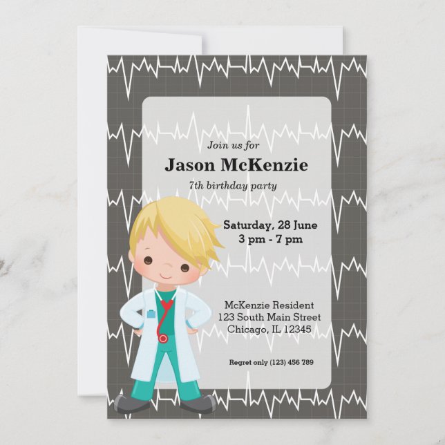 Invitation Kids Doctor (Devant)