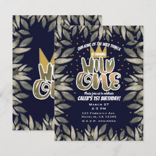 Invitation King of Wild Things ONE 1st Birthday Party