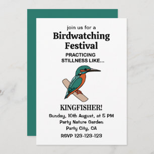 Invitation Kingfisher Pratiquant La Sticité Comme Kingfisher