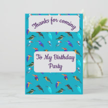 Kingfishers Thank you Card