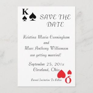 Invitation Kings and Queens Enregistrer la date de l'annonce