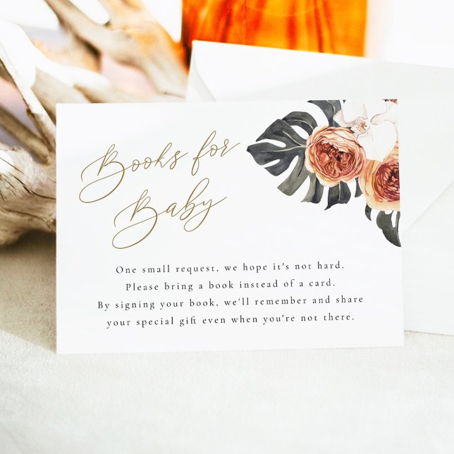 Invitation KINSLEY Boho Terracotta Livres Pour Baby Card (Créateur téléchargé)