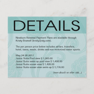 Invitation Kira Seashell Dreams Plage Directions mariage aqua