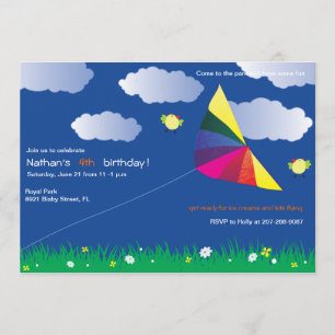 Invitation Kite Flying -Invitations Anniversaires de enfants 