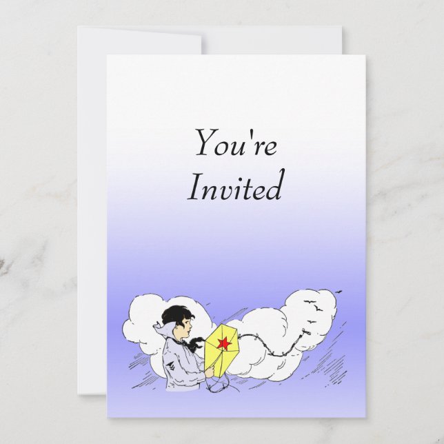 Invitation Kite Flying Party Modèle d'invitation personnalisé (Devant)