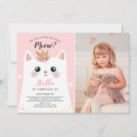 Kitten Meow Fille de la Couronne rose Kitty Chat A