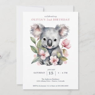 Invitation Koala Bear Premier anniversaire