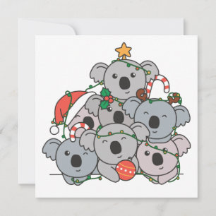 Invitation Koala Christmas Tree Drôle Animal Christmas Invita