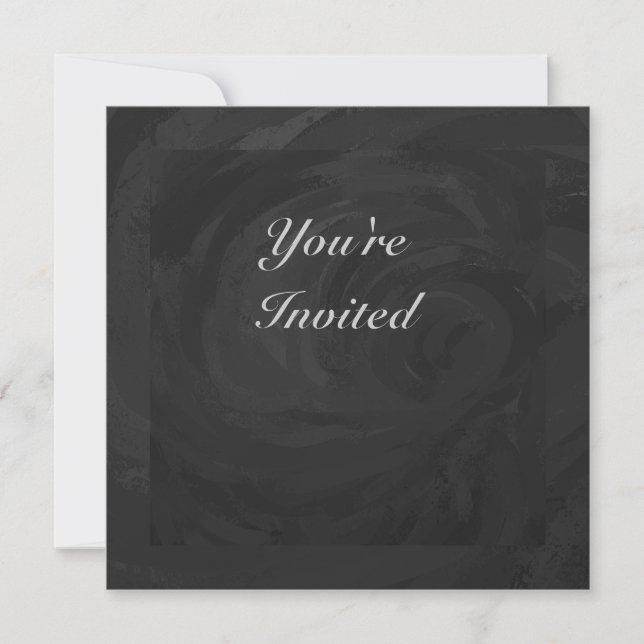 Invitation Kohl Black Monogramme personnalisé (Devant)