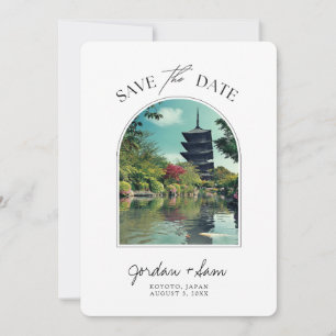 Invitation Koyoto Japon mariage Enregistrer la date