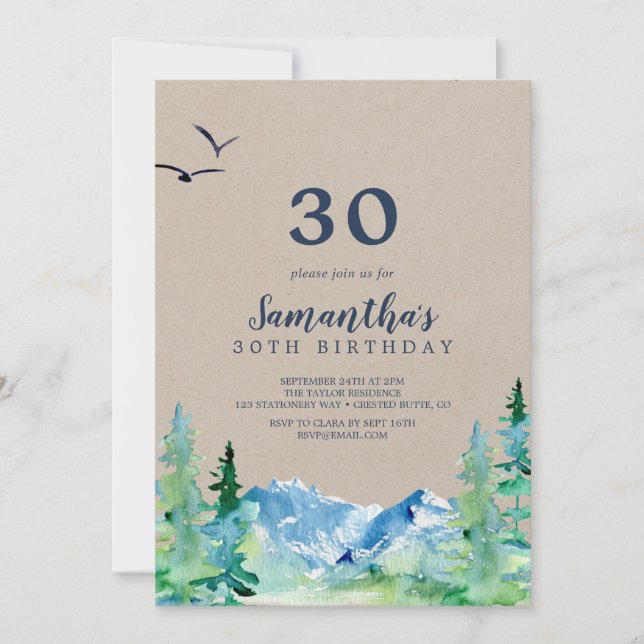 Invitation Kraft Rocky Mountain 30e anniversaire (Devant)