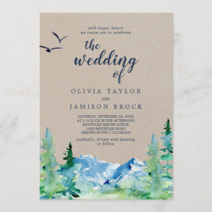 Invitation Kraft Rocky Mountain Destination Le Mariage De