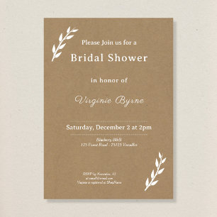 Invitation Kraft & Rustic Bridal Shower