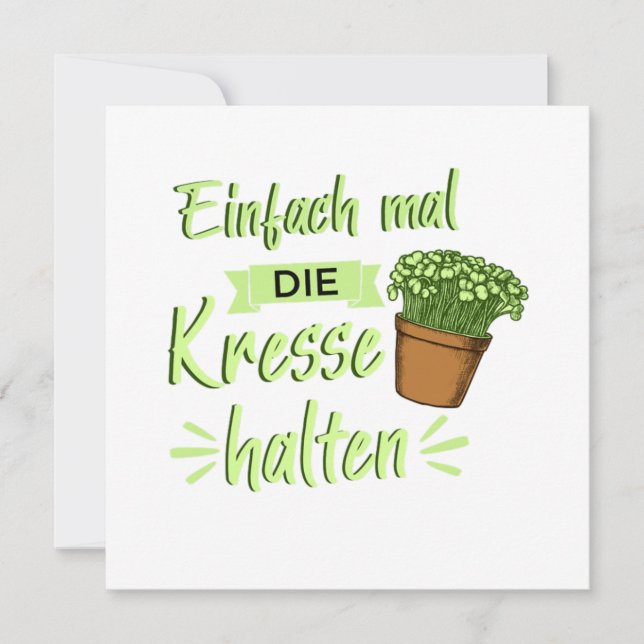 Invitation Kresse Halten Garten Grtner Gardener Jardiner Gif (Devant)