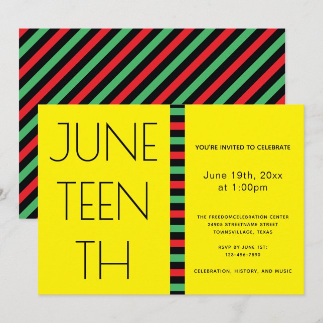 Invitation La 10ème Fête de la Liberté Jaune (Devant / Derrière)