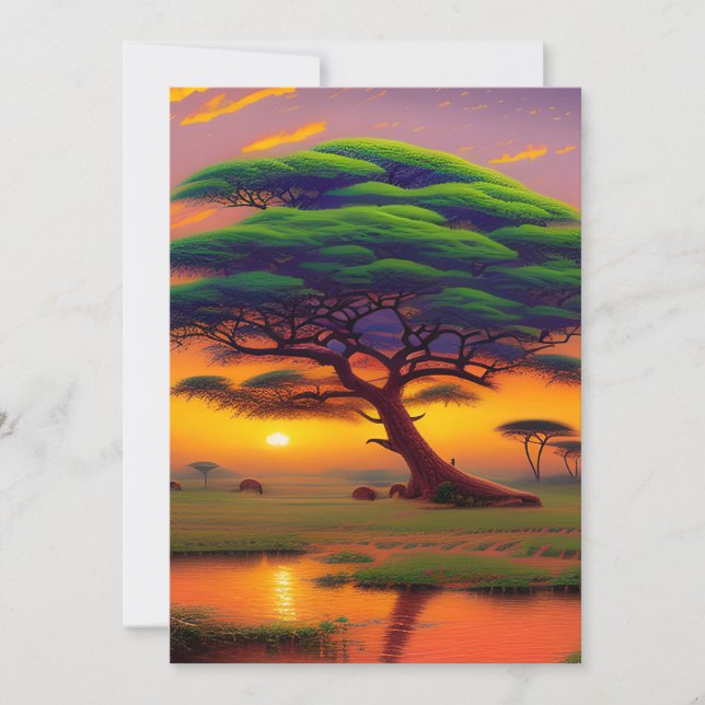 Invitation La beauté du paysage africain (Devant)