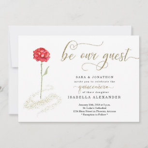 Invitation La beauté et la bête unique Quinceañera