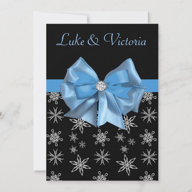 Invitation La Boue Bleue De L'Icy Sur Le Mariage Des Snowflak (Devant)