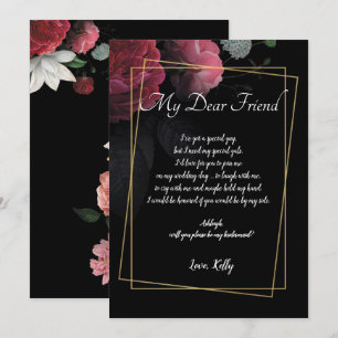Invitation La Bourgogne Floral Rustic sera ma servante